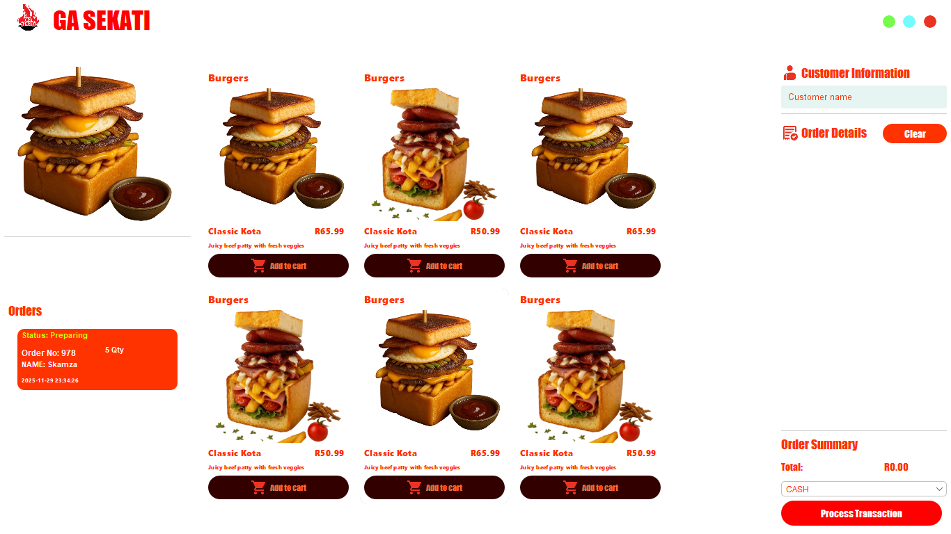 Retail POS System Interface